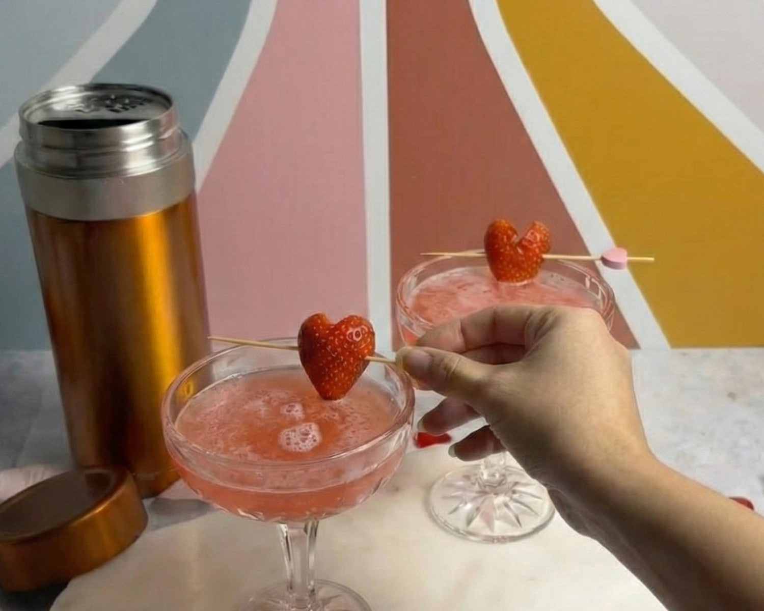 Try This Valentine's Day Sip - Strawberry Rosé Lemon Drop Recipe