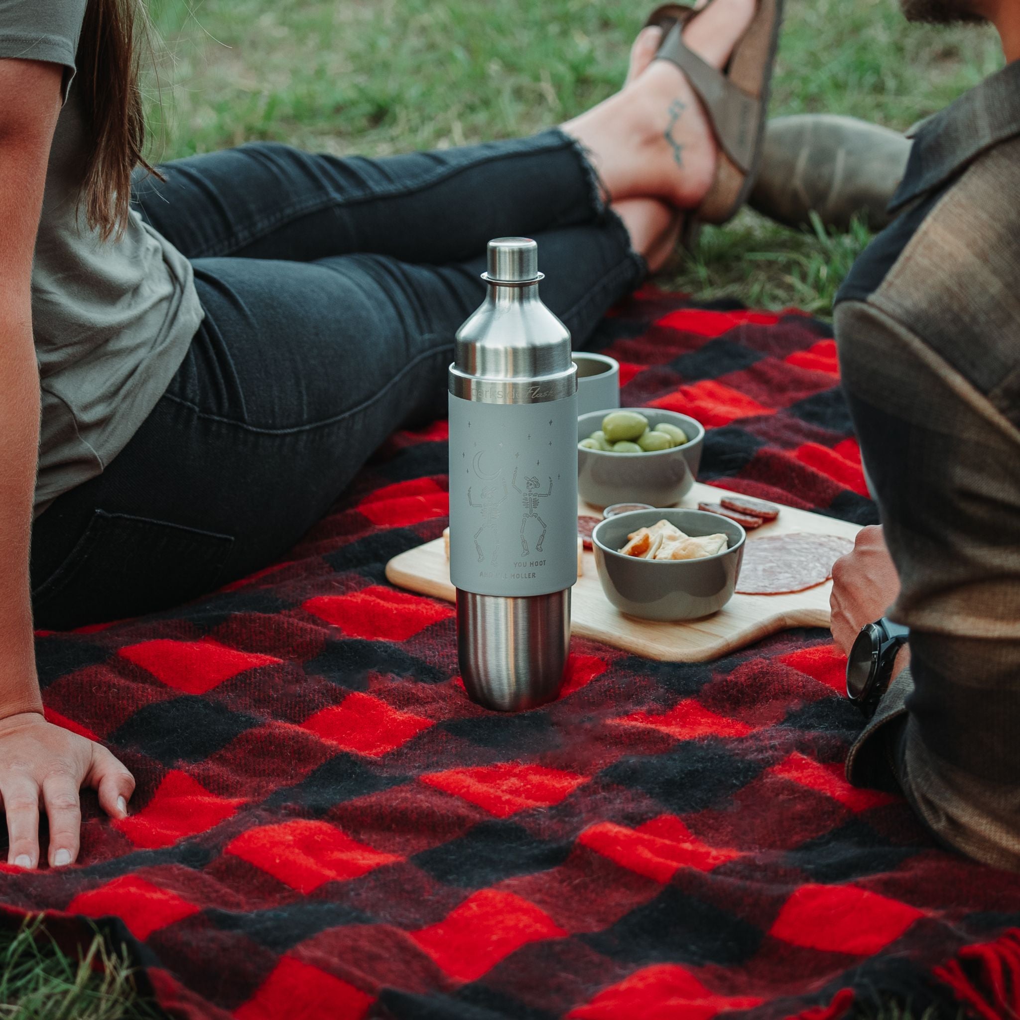 750ml + 2 tumblers parasol grey