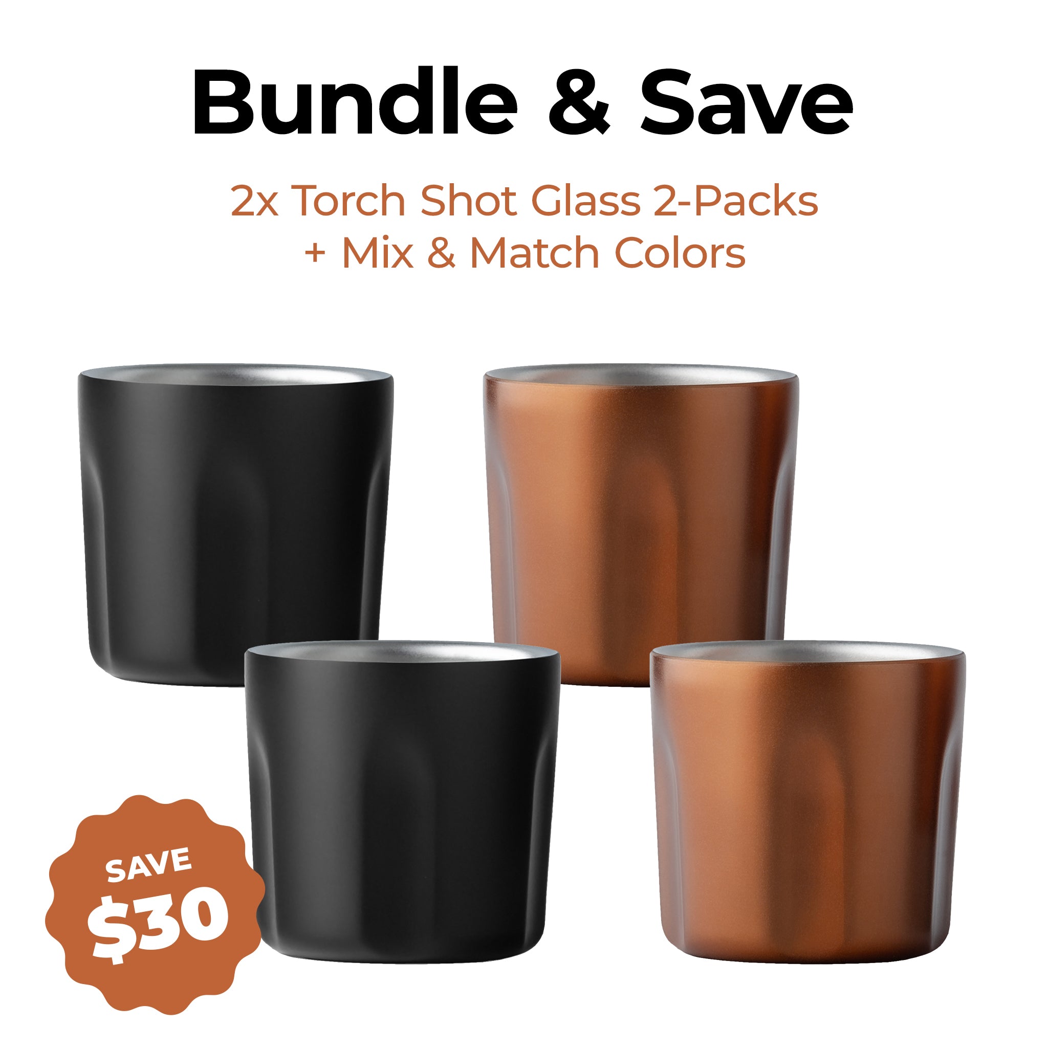 Torch Shot Glass 4-Pack