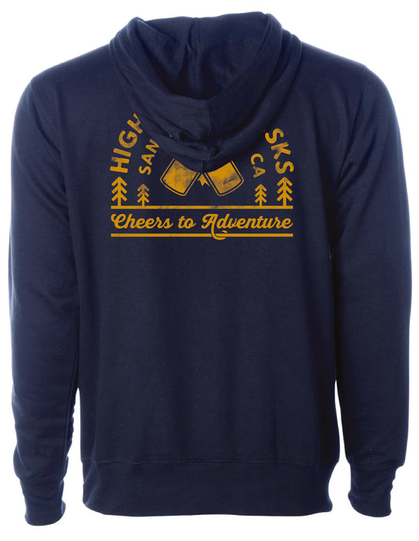 Cheers to Adventure - Midweight Hooded Sweatshirt