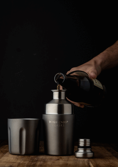 Firelight Flask® 375ml - Stainless Steel Flask w/ Tumbler
