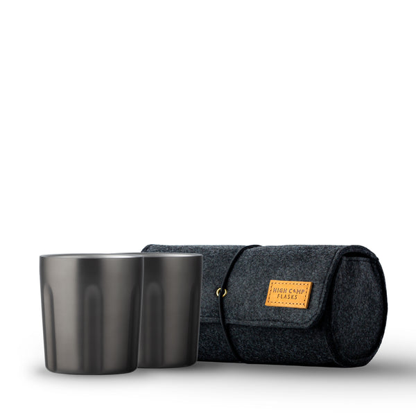 High Camp Flasks 2パック タンブラー キャリングケースセット GunmetalFirelightTumbler2-