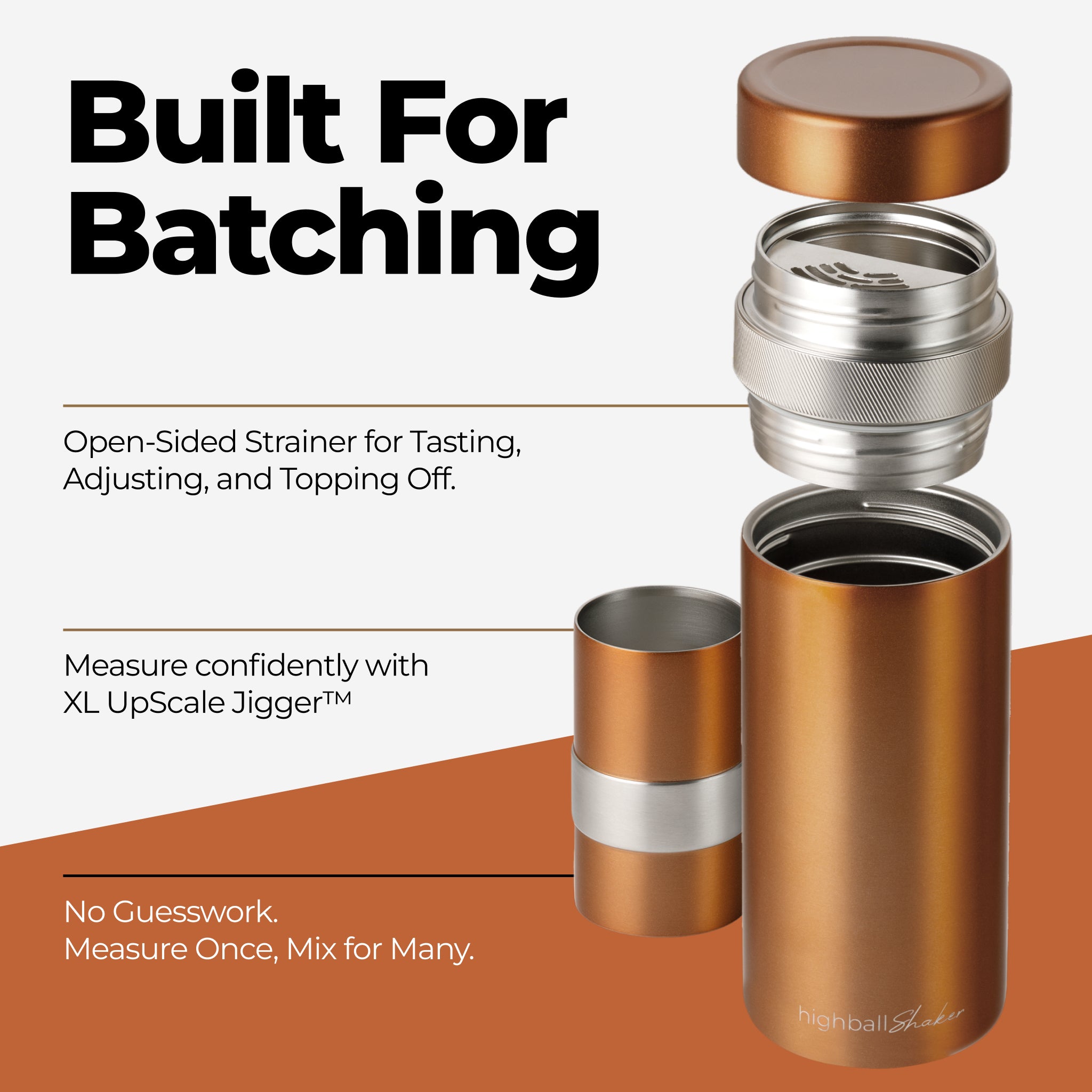 Highball Shaker - The XL Batch Cocktail Shaker | High Camp Flasks