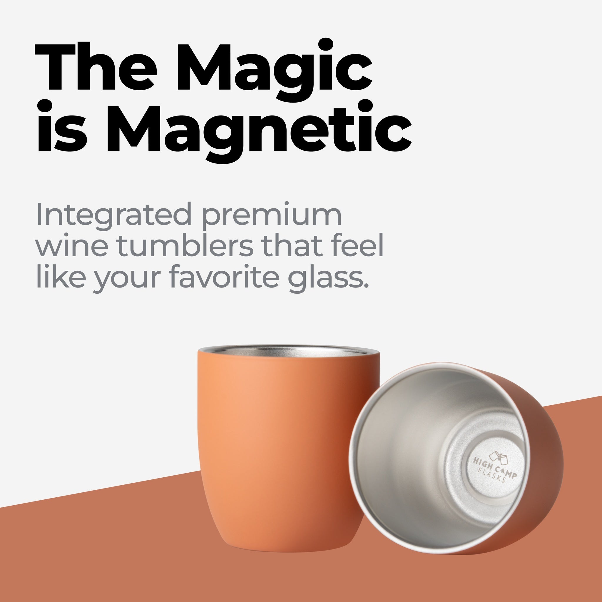 Parkside Flask - Wine Flask + Stemless Glasses | High Camp Flasks